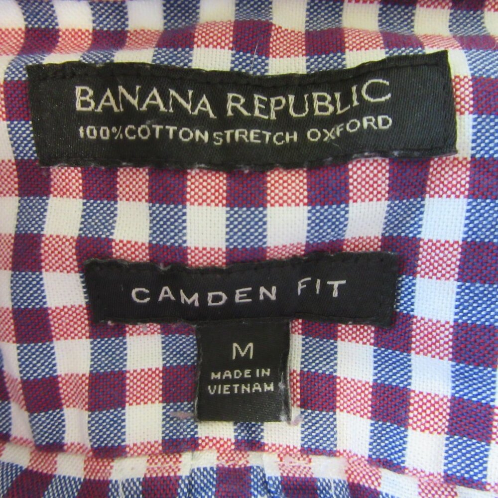 Bundle of 2 Banana Republic Casual Check Pattern M Button Long Sleeve Shirts - Picture 7 of 8